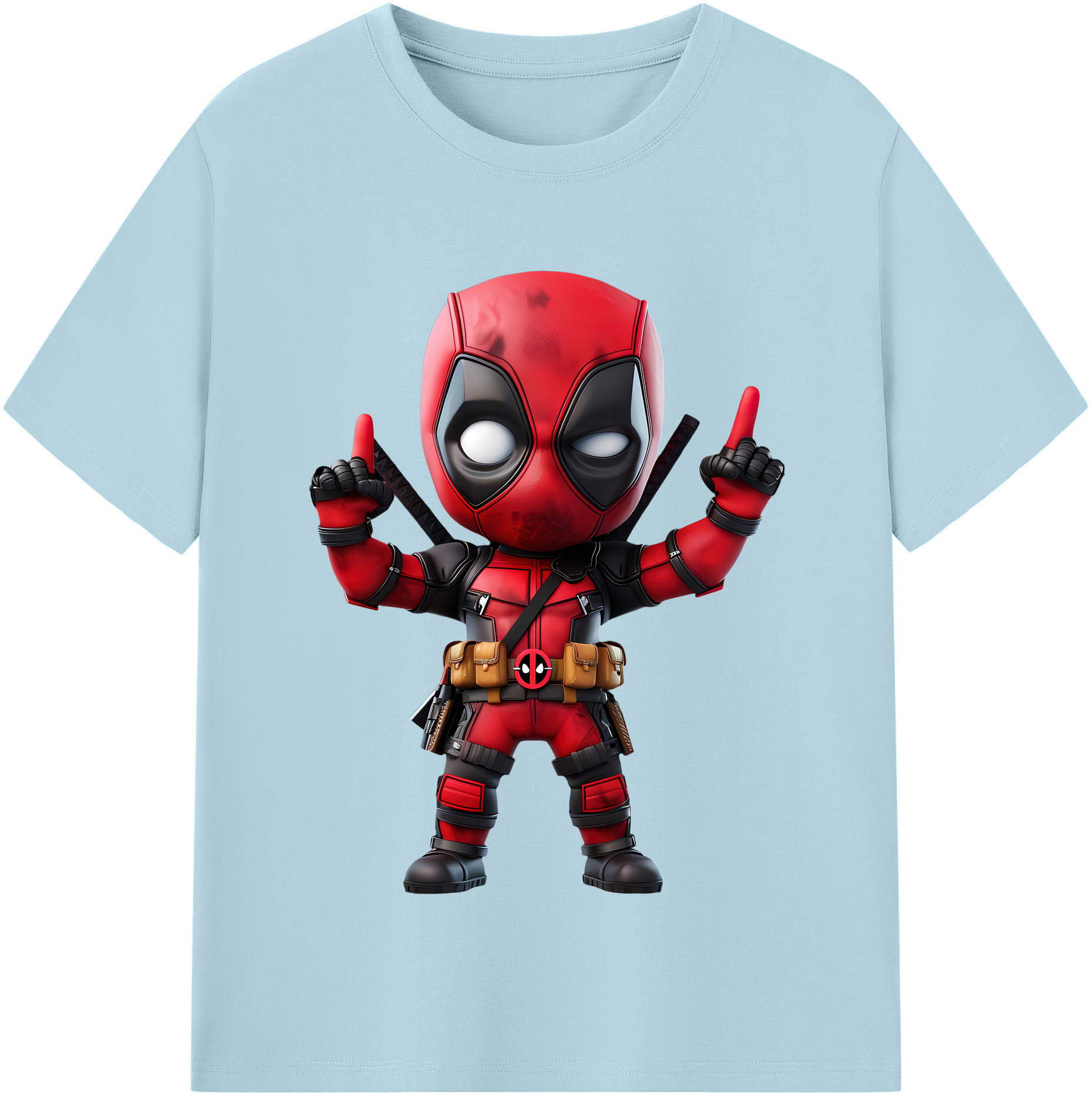 （画像用） Deadpool デッドプール 綿100％半袖Tシャツ（フロントプリント）